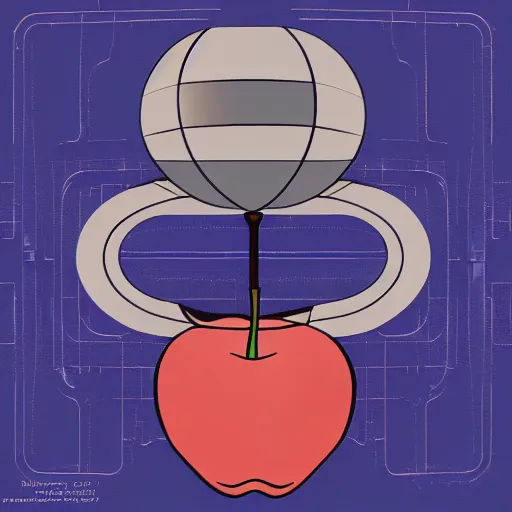 Prompt: an apple in the style of futurism
