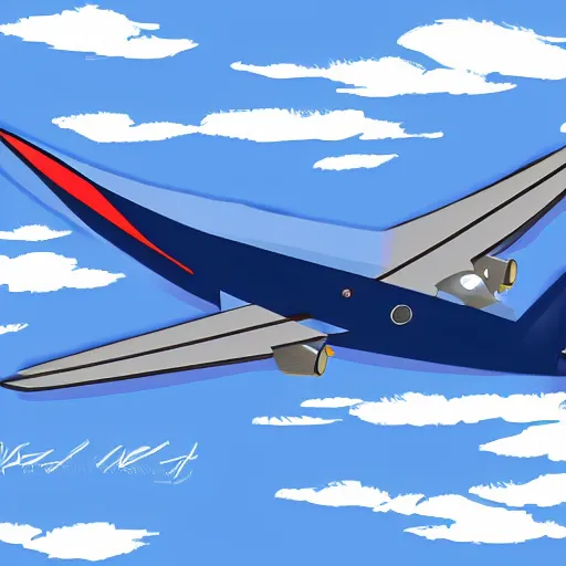 Prompt: a plane that is also a cute dog, digital art