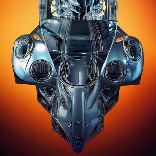 Prompt: highly futuristic card bugati, machine face, upper half portrait, highly detailed digital render concept art smooth sharp focus illustration, 8 k, high - res