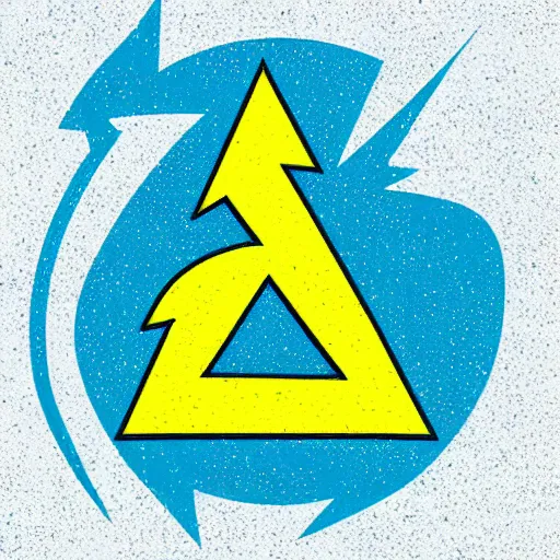 Prompt: electric hazard lightning bolt, simplistic, cute, 4K HD, vector art, yellow cyan palette