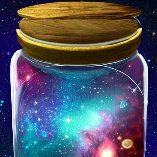 Image similar to galaxies contained in a jar