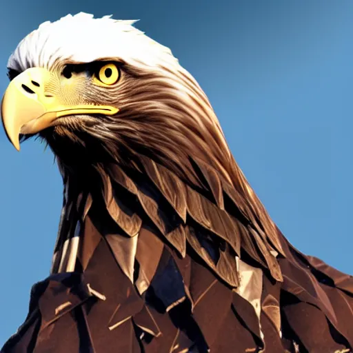 Prompt: an eagle wearing a keffiyeh