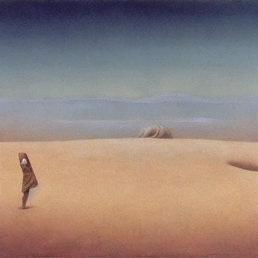 Image similar to a painting of a desert with a lot of sand, a matte painting by Beksinski, featured on cg society, surrealism, apocalypse landscape, matte painting, apocalypse art