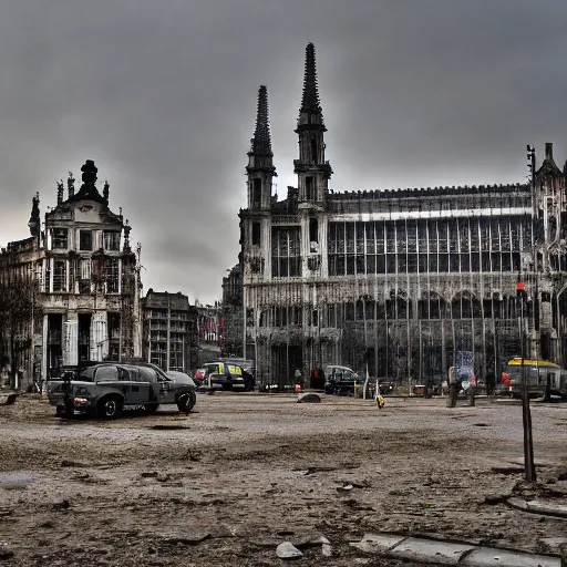 Prompt: post apocalyptic Brussels