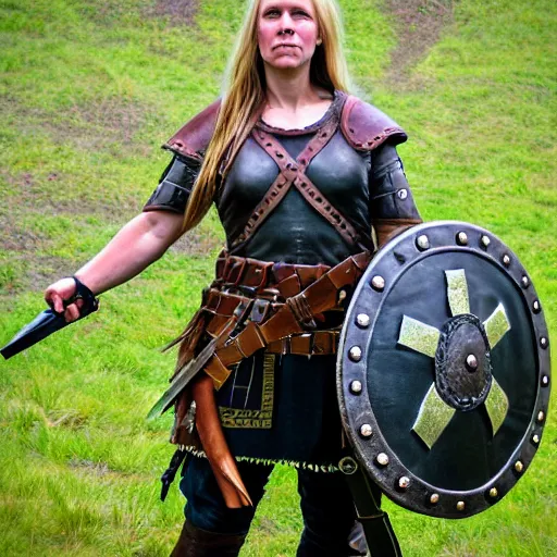 Image similar to photo of a real-life shield maiden