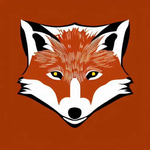 Prompt: a vector logo of the head of a fox looking at a candle