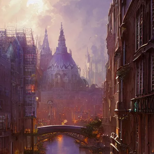 Prompt: Dublin skyline, fantasy, intricate, elegant, highly detailed, digital painting, artstation, concept art, smooth, sharp focus, illustration, art by artgerm and greg rutkowski and alphonse mucha