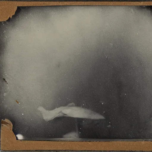 Prompt: tintype photo, underwater, tornado