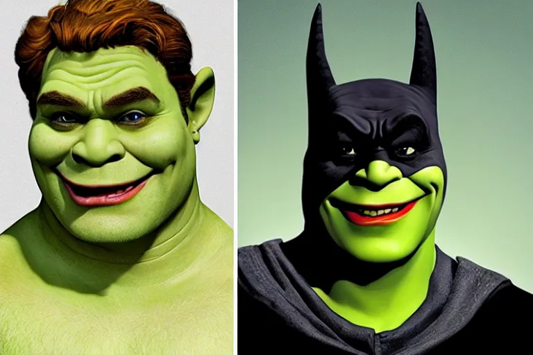 Shrek as batman vs shrek as joker beautiful | Stable Diffusion | OpenArt