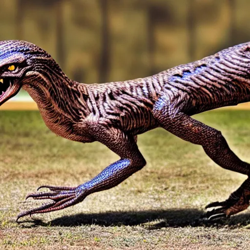 Prompt: an accurate depiction of a velociraptor