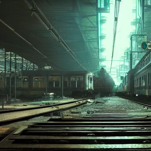 Image similar to 2 :: Train to Hogwarts :: cyberpunk style :: Makoto Shinkai cyberpunk style :: Cinematography by Zack Snyder ::8k resolution :: cinematic shot :: epic :: awe :: masterpiece ::