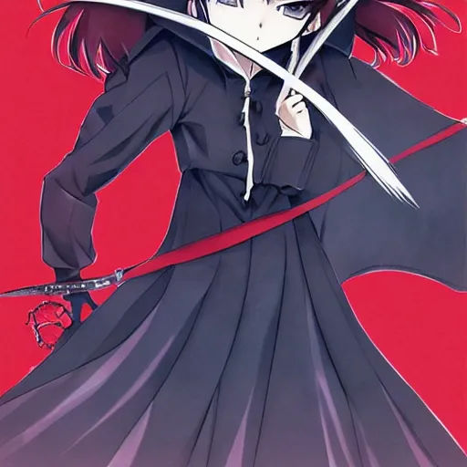 Image similar to style illustration of red !!! witch red!!!!! witch red!!!!!witch!!!! made by ichimaru hamadaine konogi masaki uuko raschkai zu sayn style, manga cover