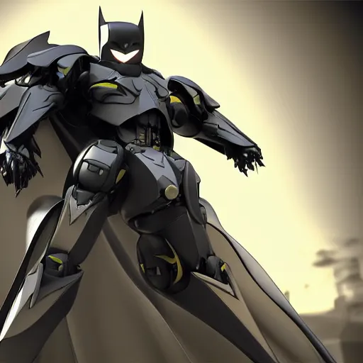 Image similar to batman mecha, mecha suit, futuristic, octane render