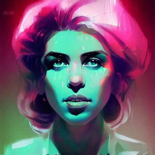 Prompt: portrait of a beautiful marina diamandis electra heart, volume lighting, concept art, by greg rutkowski!!, colorful, xray melting colors!!