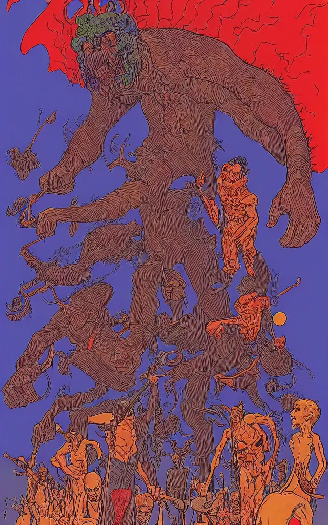 Image similar to the demonology of modern politics, by jean giraud
