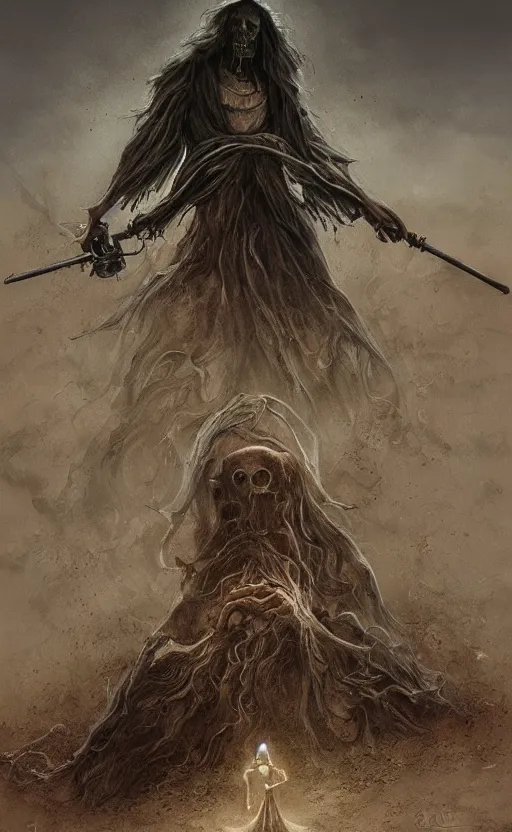 Image similar to the grime reaper of lost sand by seb mckinnon