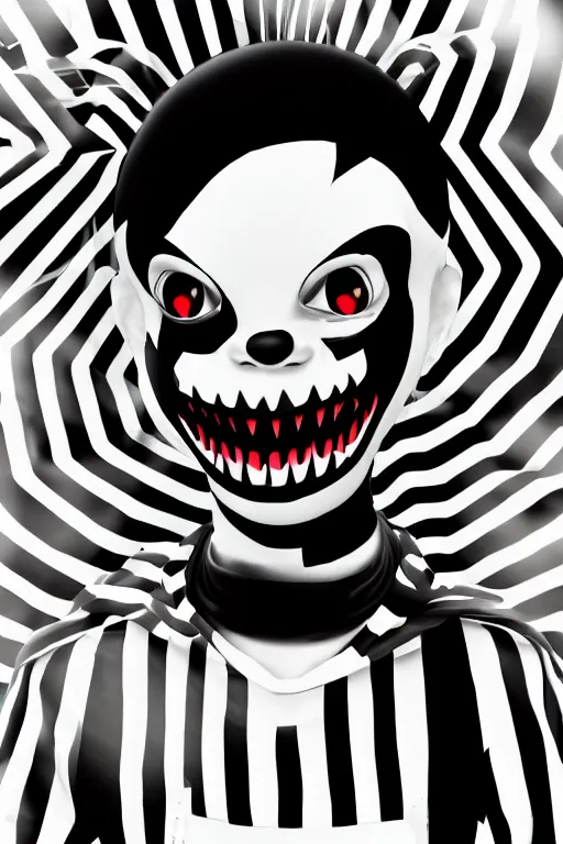 Prompt: an evil mime, highly detailed, digital art, sharp focus, trending on art station, anime art style