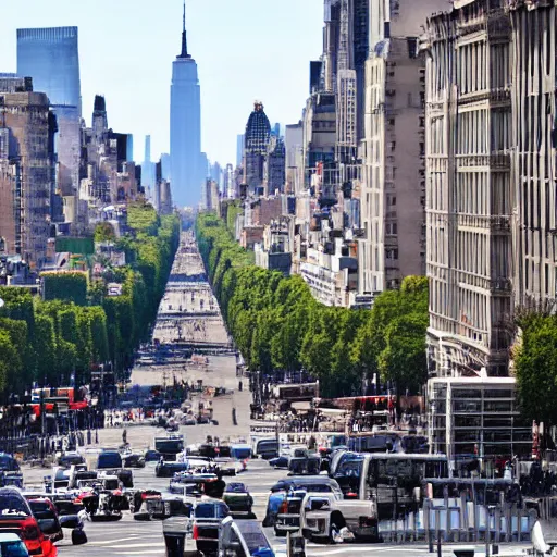 Image similar to view of New York from the Champs Elysees