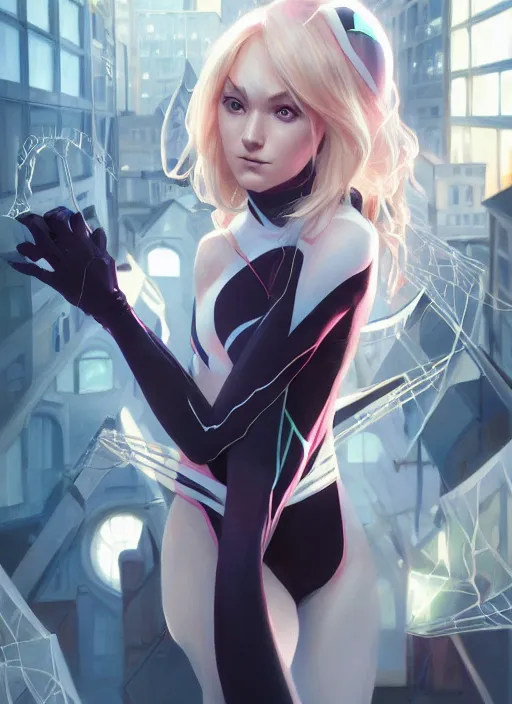 Prompt: ultra realistic illustration, emily clarke as spidergwen anime, intricate, elegant, highly detailed, digital painting, artstation, concept art, smooth, sharp focus, illustration, art by artgerm and greg rutkowski and alphonse mucha and wlop