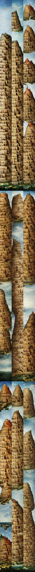 Prompt: tower of babel art