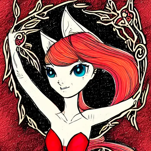 Image similar to Fairy Fox Illustration comic style