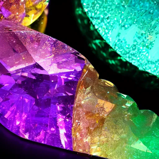 Image similar to rainbow gem, 4k, light reflection