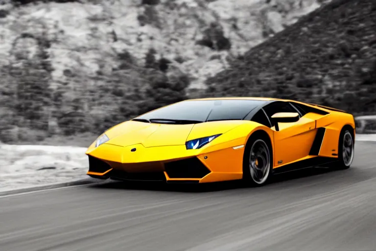 Prompt: Lamborghini LP400, movie still, speed, cinematic Eastman 5384 film