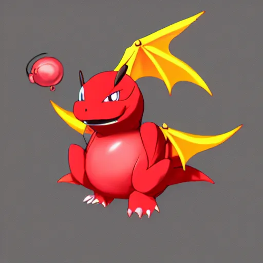 Red chubby dragon pokemon