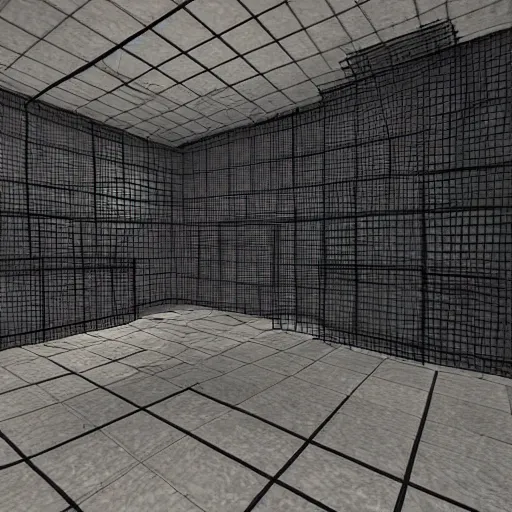 Image similar to a professional 3 d wireframe of a counter strike level