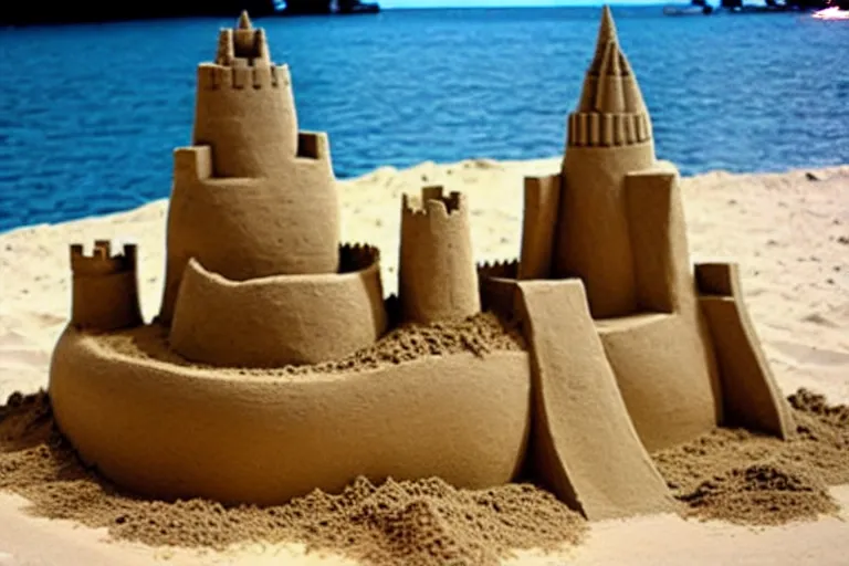 Image similar to a completed sand castle