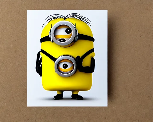 Prompt: minion greeting card