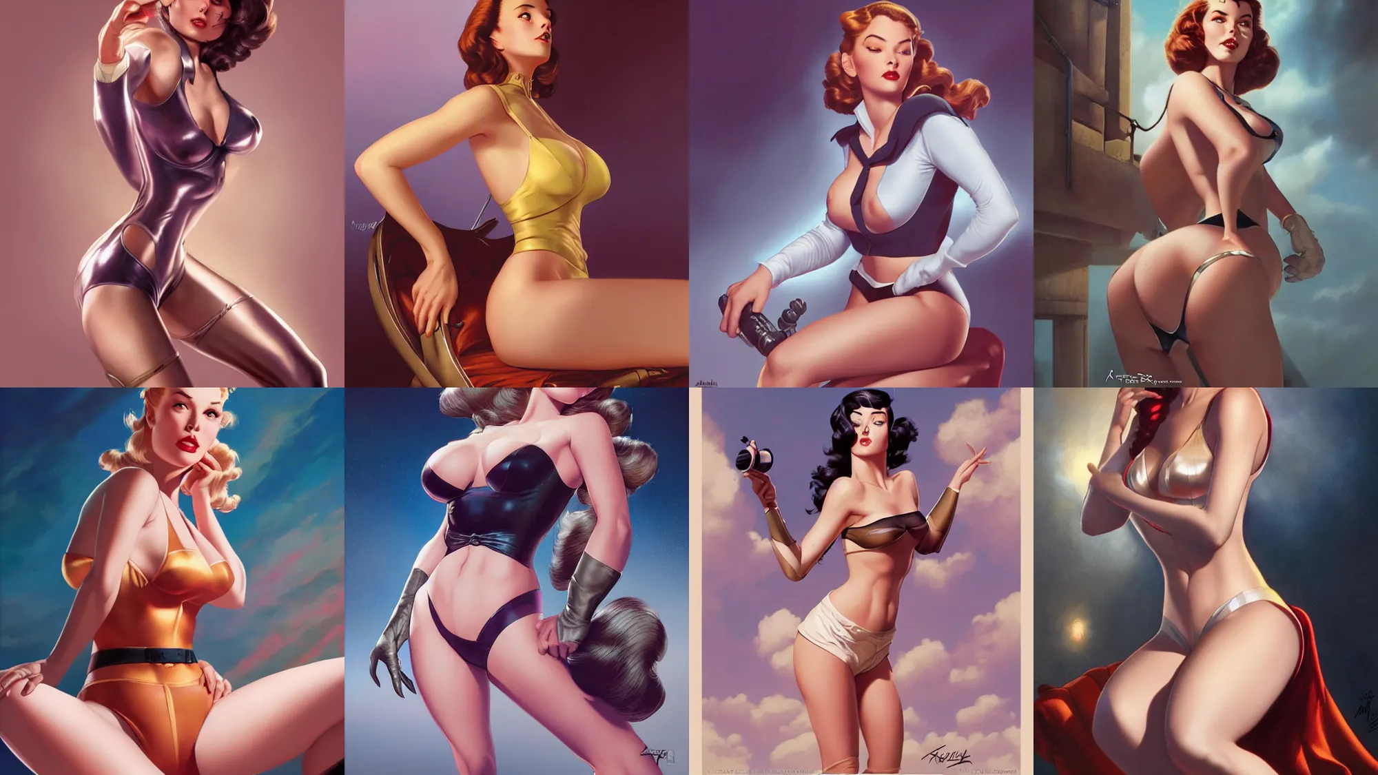 Prompt: Re-L Mayer by artgerm, rossdraws, magali villeneuve, Gil Elvgren, Alberto Vargas, Earl Moran,, Art Frahm, Enoch Bolles