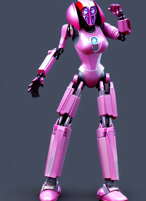 Prompt: The Transformer Arcee as Helen Parr, android heroine, robot girl, 3d model, curvy, octane render, many intricate details, artstation trending, conceptart.com, official media