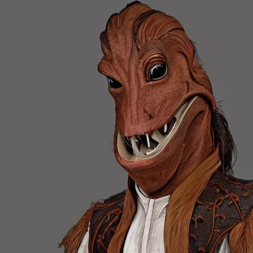 Image similar to a shakespearian jar jar binks