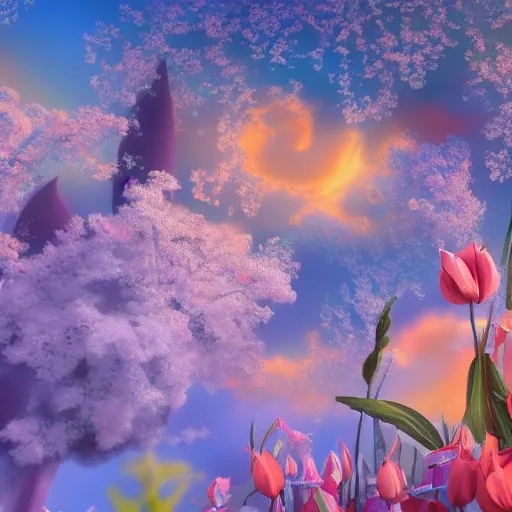 Image similar to ultra detailed and realistic painting of the life after death inspired by very beautiful cute and colored disney movie backgrounds, rendered in 8 k unreal engine