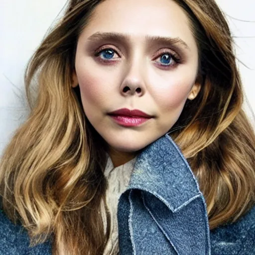 Prompt: elizabeth olsen mixed with gal godot