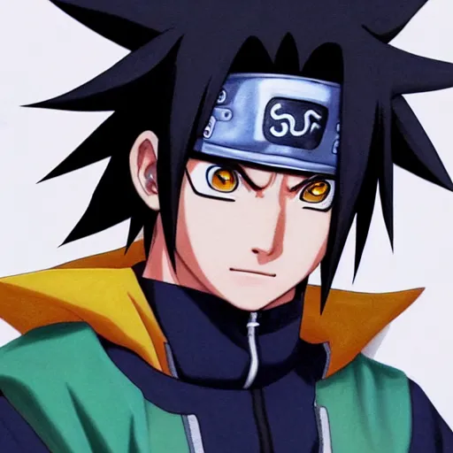 Image similar to ultra realistic portrait painting of a fusion of sasuke and naruto, art by masashi kishimoto, 4 k, naruto artstyle, cel shaded, highly detailed, epic lighting, full body