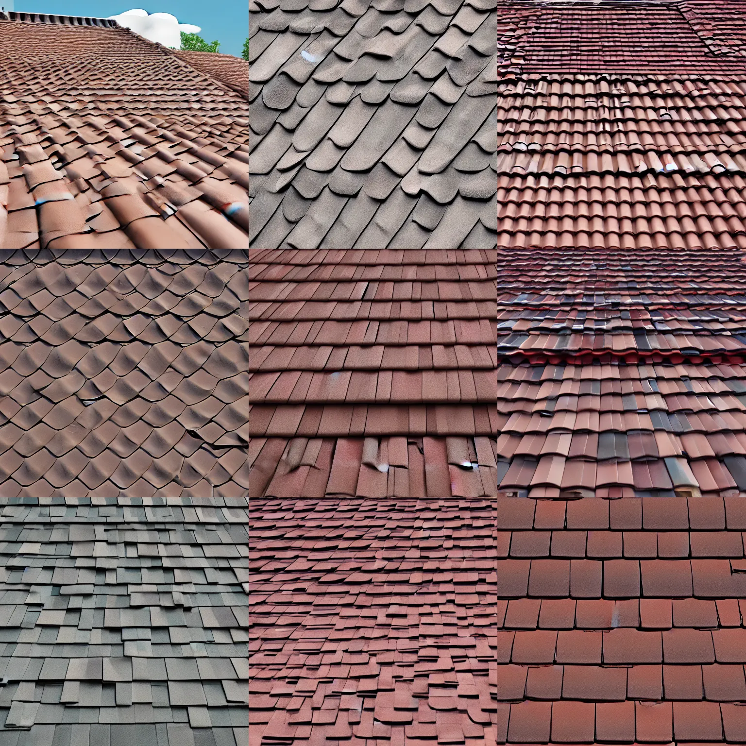 prompthunt: seamless tileable texture of old cracked terracotta roof  shingle, realistic, very detailed, beautiful, intricate details, sharp  focus, substance designer, substance render, substance painter, marmoset,  unreal engine, octane render