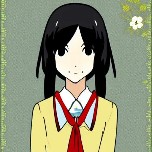 Prompt: harumi fujiyoshi from sayonara zetsubou sensei