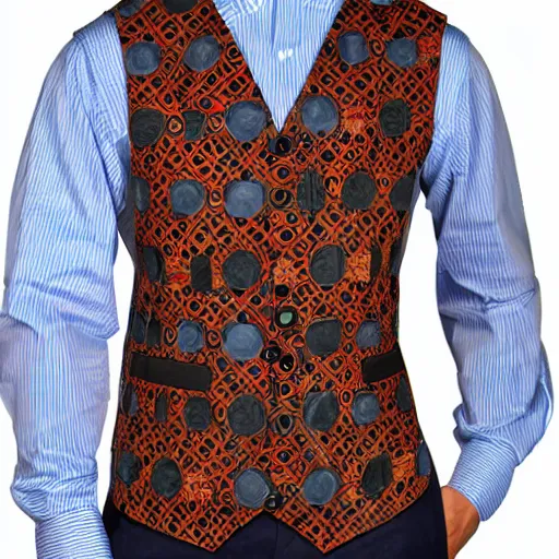 Image similar to a vest with a pattern of tractores