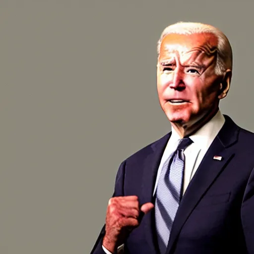 Image similar to joe biden with glowing eyes, dark background