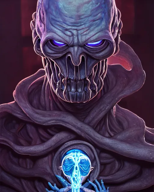 Image similar to the platonic ideal of flowers, rotting, insects and praying of cletus kasady ultimate carnage thanos dementor doctor manhattan chtulu nazgul bioshock davinci, artstation, detailed, intricate, hyperrealism, intense, scary, decay, dmt, art by brock hofer and artgerm and greg rutkowski and alphonse mucha