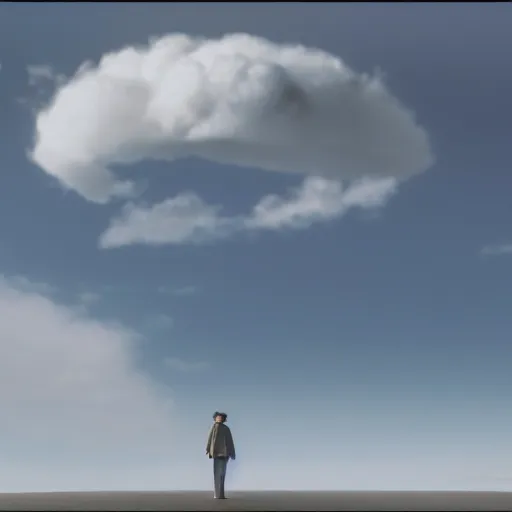 Prompt: an ultra photorealistic and sharp film still of a perfectly round circular white cloud in the sky. wide shot, wes anderson, studio ghibli, pixar and disney animation, octane render, dramatic lighting, award winning photography