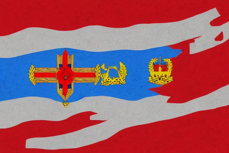 Image similar to modern flag of the Kingdom of Colffue