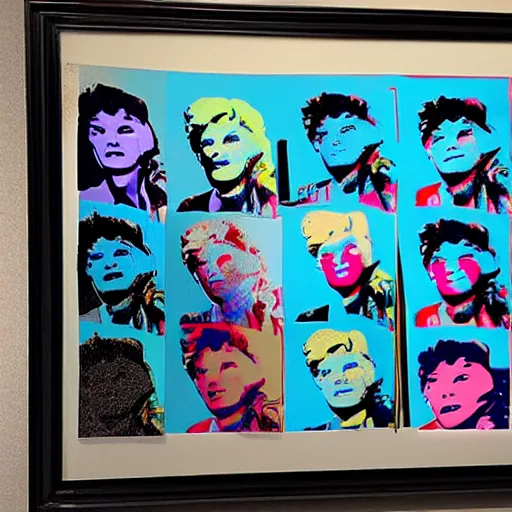 Image similar to a photo of las vegas screen printed in style of andy warhol