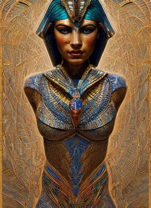 Prompt: Egyptian God of Dreams, fantasycore, intricate, ornate, highly detailed, digital painting, 4k, HDR, concept art, smooth, sharp focus, illustration, art by dan witz,artgerm, Eldritch