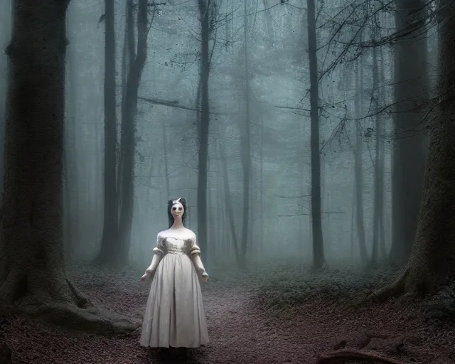 Prompt: 5 5 mm portrait photo of a real life cirila fiona, in a magical forest. dark atmosphere. art by greg rutkowski. highly detailed 8 k. intricate. lifelike. soft light. nikon d 8 5 0.