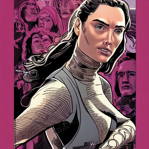 Prompt: portrait of a woman who looks like gal gadot and jennifer connelly, by laurie greasley and james stokoe, 4 k, 8 k