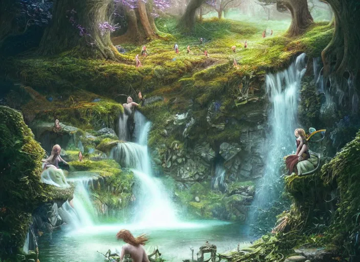 a fairies forest. digital art.