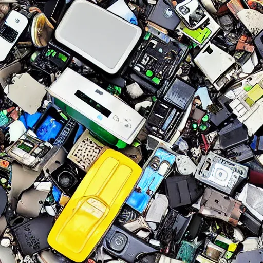 Image similar to e - waste color photograph
